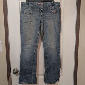 Y2K Charlotte Russe Refuge Boot Cut Blue Denim Jeans Vintage Retro 2000s 7 Short